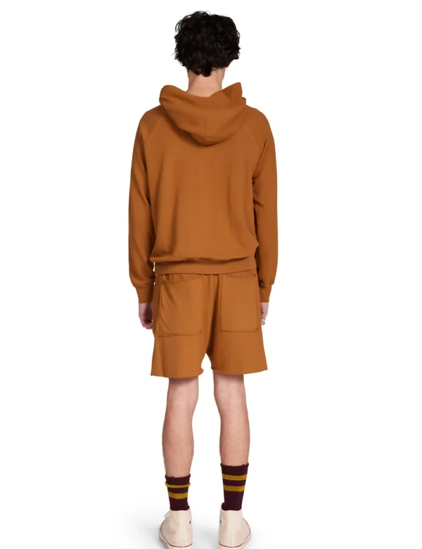 Sale LES TIEN Piqué Raglan Hoodie Sahara