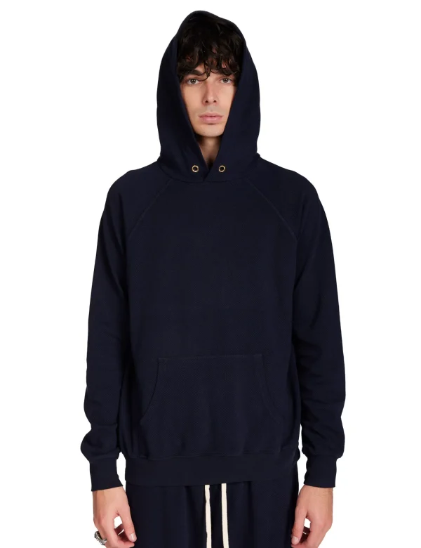 Online LES TIEN Piqué Raglan Hoodie Navy
