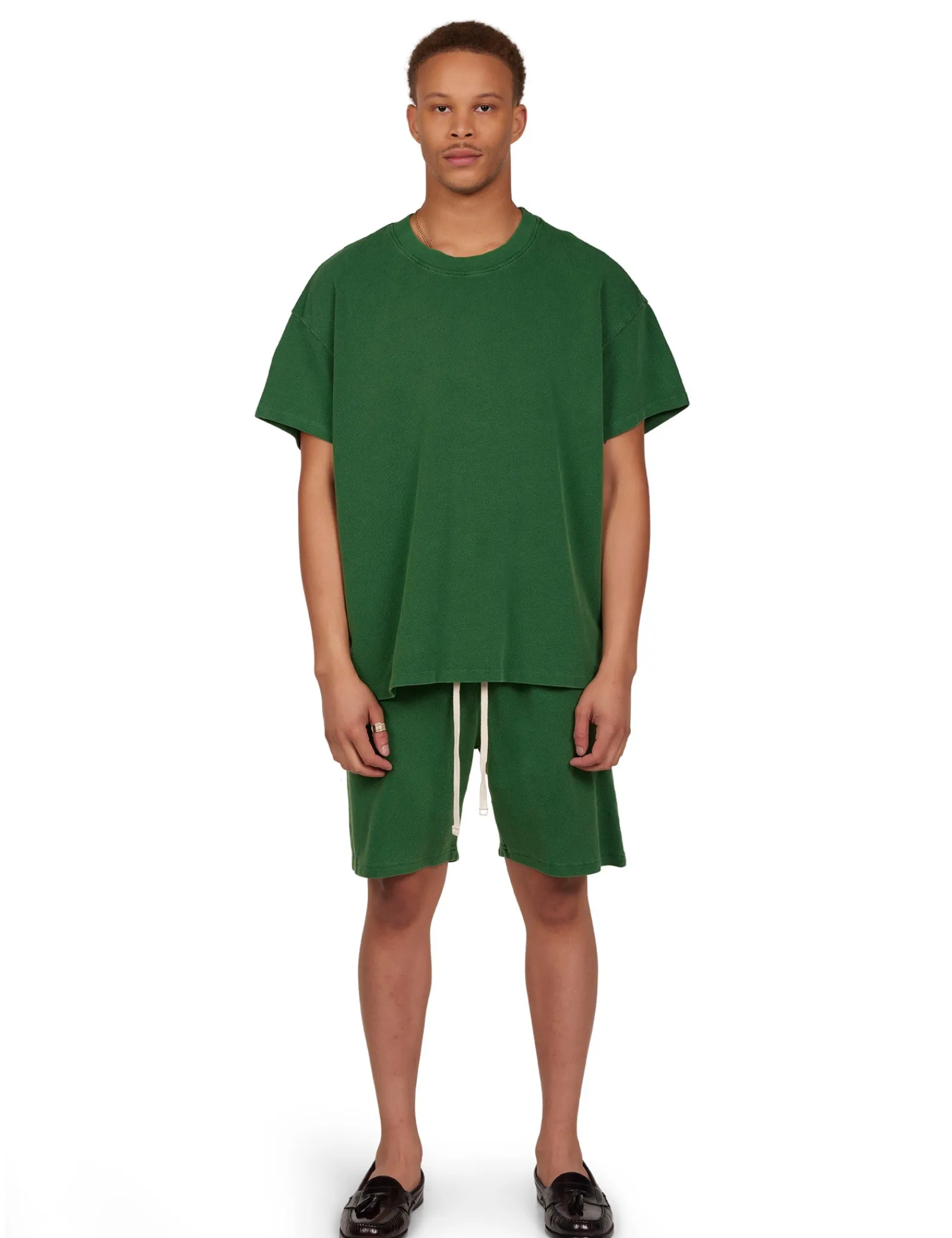 piqu_rider_short_3.webp New LES TIEN Piqué Rider Short Washed Verde