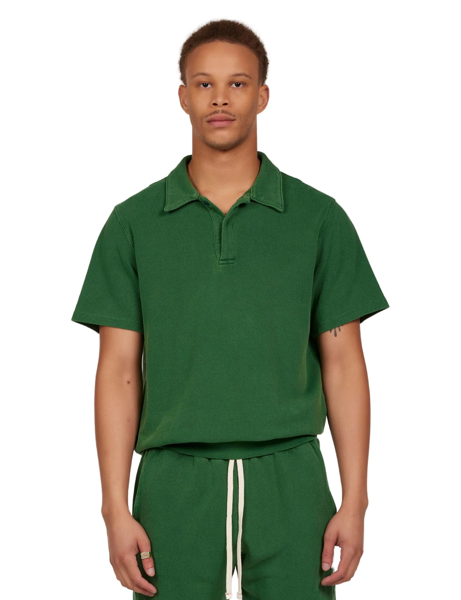 piqu_ss_banded_tennis_pol_0-2.webp New LES TIEN Piqué S/S Banded Tennis Polo Washed Verde