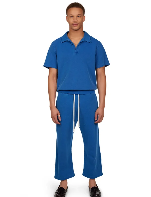 Outlet LES TIEN Piqué S/S Banded Tennis Polo Washed Capri
