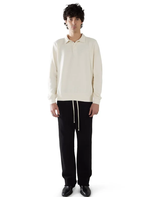 Discount LES TIEN Piqué Tennis Polo Ivory Stone