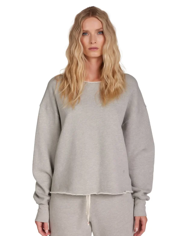Fashion LES TIEN Riley Roll Neck Pullover Heather Grey