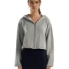 Outlet LES TIEN Rosa Raw Zip Hoodie Heather Grey