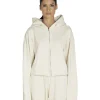 Best LES TIEN Rosa Raw Zip Hoodie Ivory