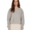 Best LES TIEN Ryder Crop Crew Heather Grey