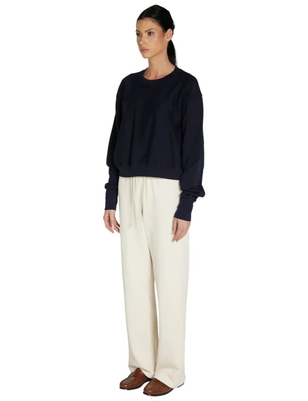 Sale LES TIEN Ryder Crop Crew Navy