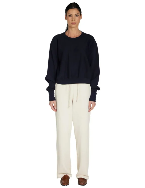 Sale LES TIEN Ryder Crop Crew Navy