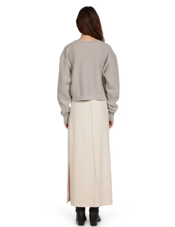 Best LES TIEN Ryder Crop Crew Heather Grey