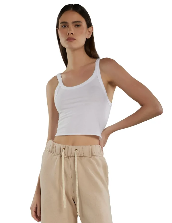 Fashion LES TIEN Tai Racer Back Tank White