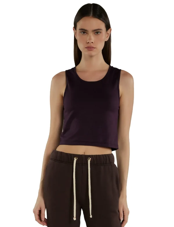 Online LES TIEN Talya Crop Tank Fig