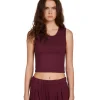 Outlet LES TIEN Talya Crop Tank Bordeaux