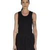 Best LES TIEN Talya Crop Tank Jet Black