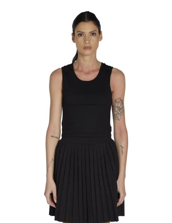 Best LES TIEN Talya Crop Tank Jet Black