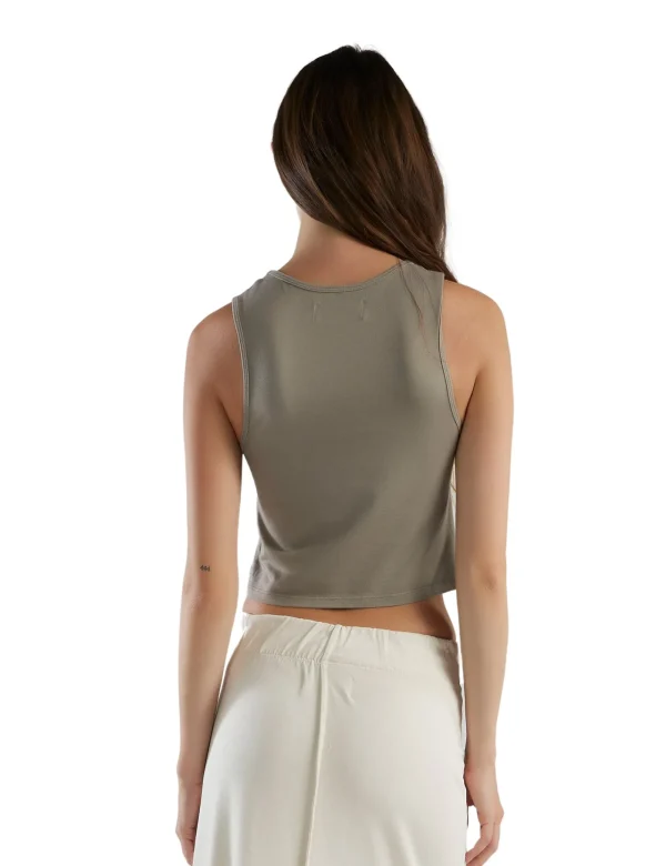 Best LES TIEN Talya Crop Tank Dove