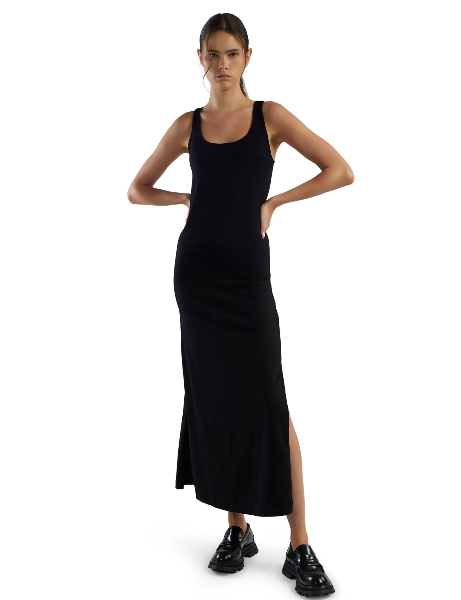 tatiana_tank_dress_0-3.webp Hot LES TIEN Tatiana Tank Dress Jet Black