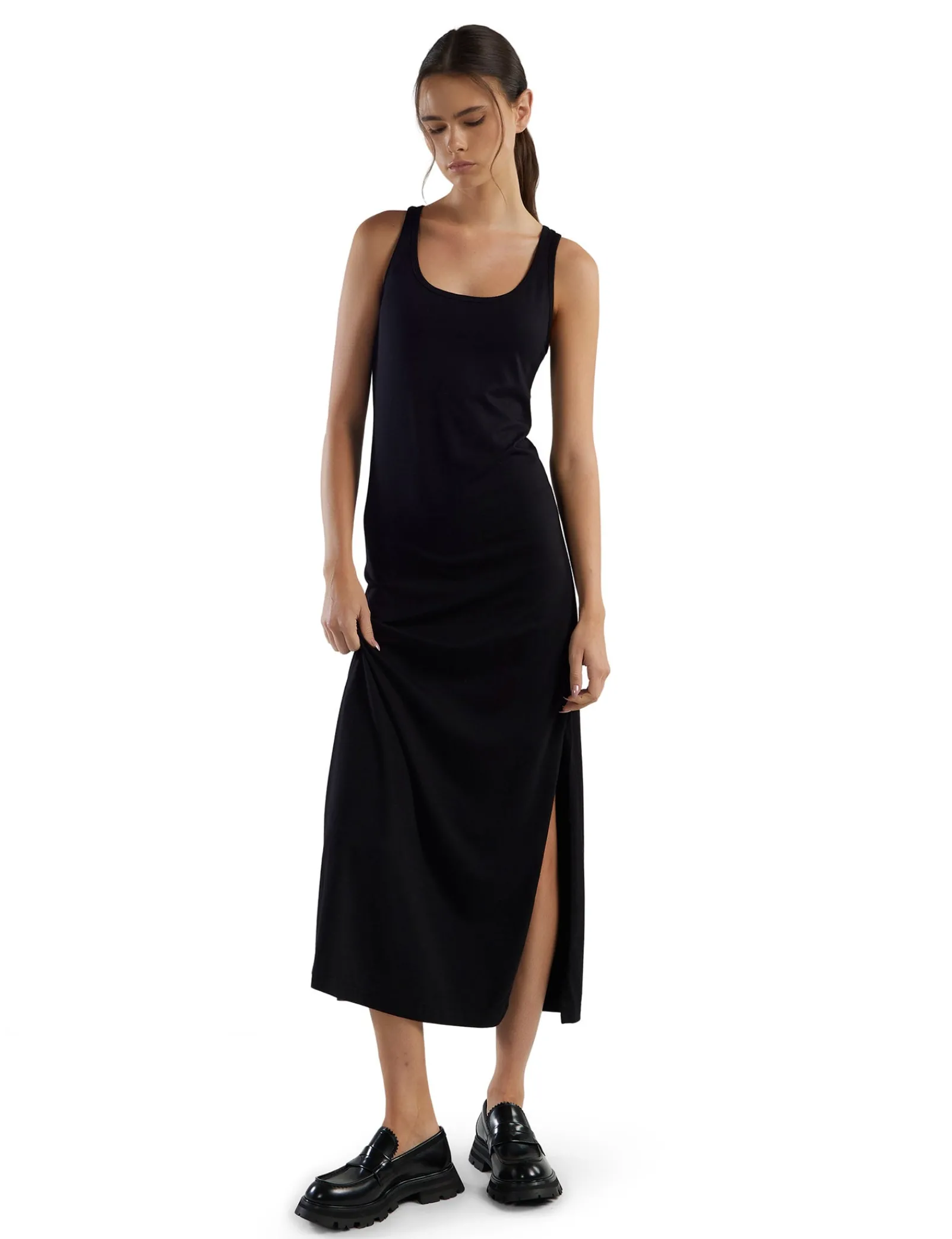 tatiana_tank_dress_2-3.webp Hot LES TIEN Tatiana Tank Dress Jet Black