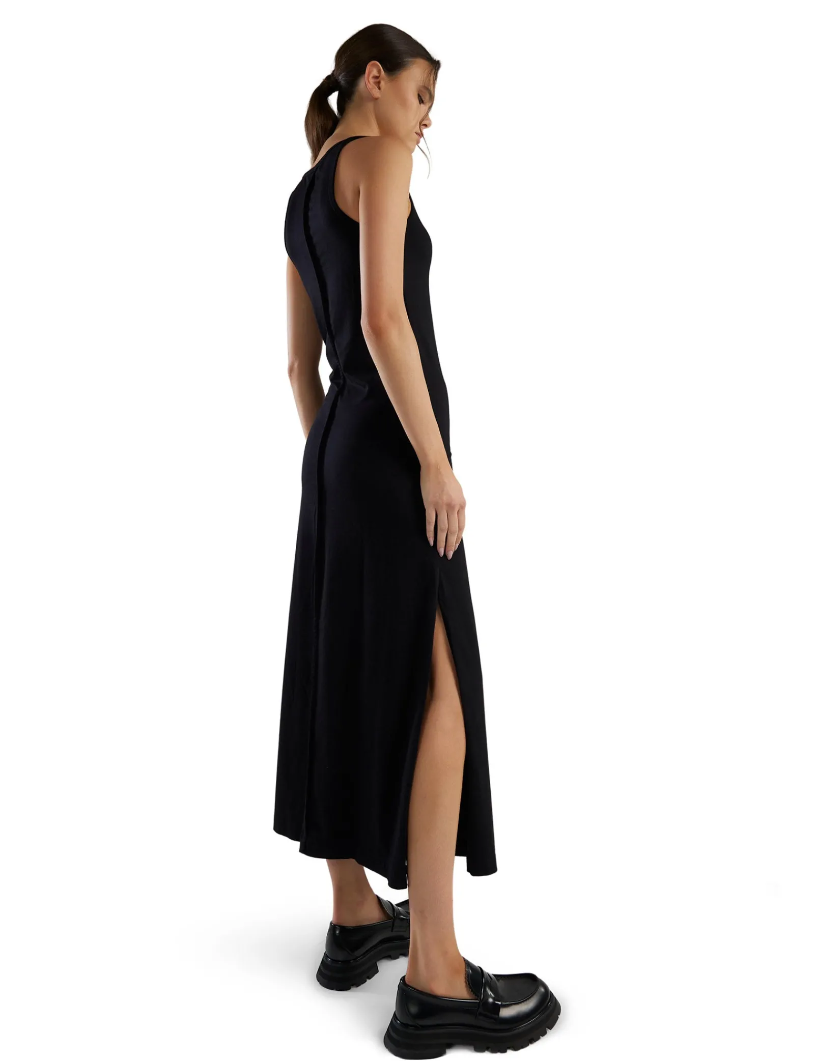 tatiana_tank_dress_6.webp Hot LES TIEN Tatiana Tank Dress Jet Black