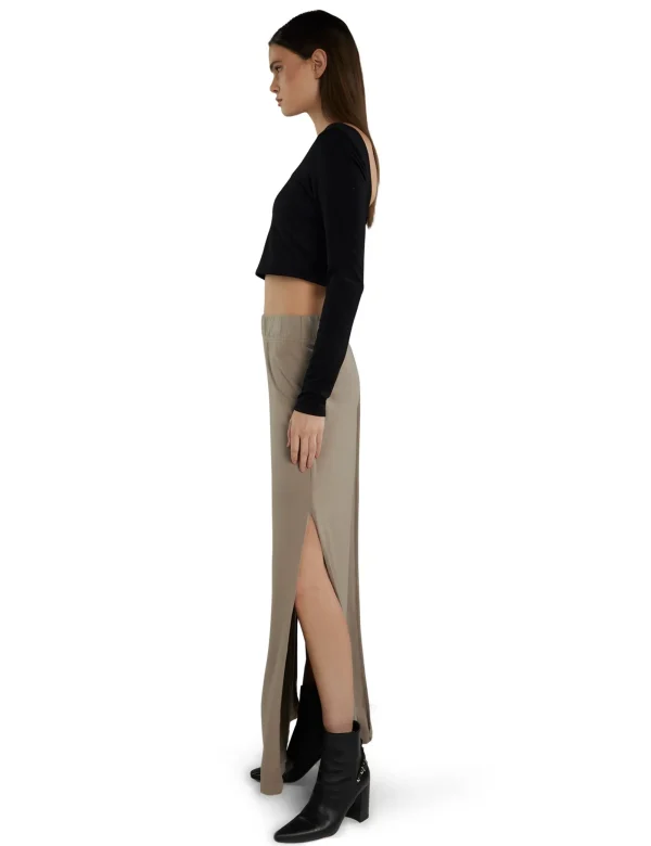 Sale LES TIEN Tess Square Neck Long Sleeve Jet Black