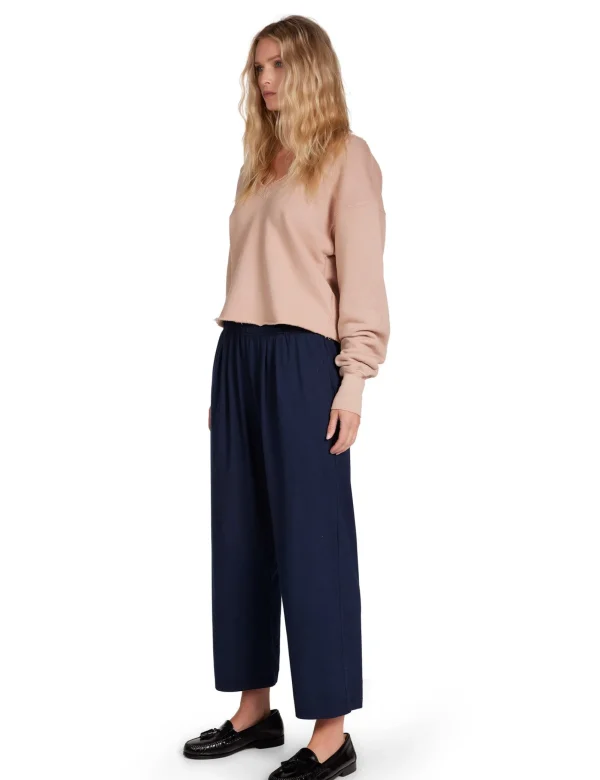 New LES TIEN Veronica Double V Roll Neck Mauve
