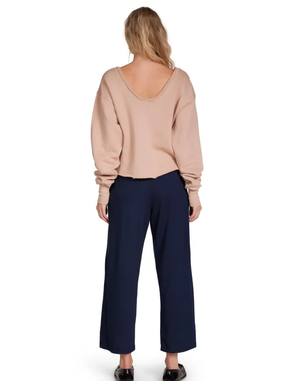 New LES TIEN Veronica Double V Roll Neck Mauve