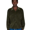 Fashion LES TIEN Wide Wale Corduroy L/S Cuban Shirt Forest