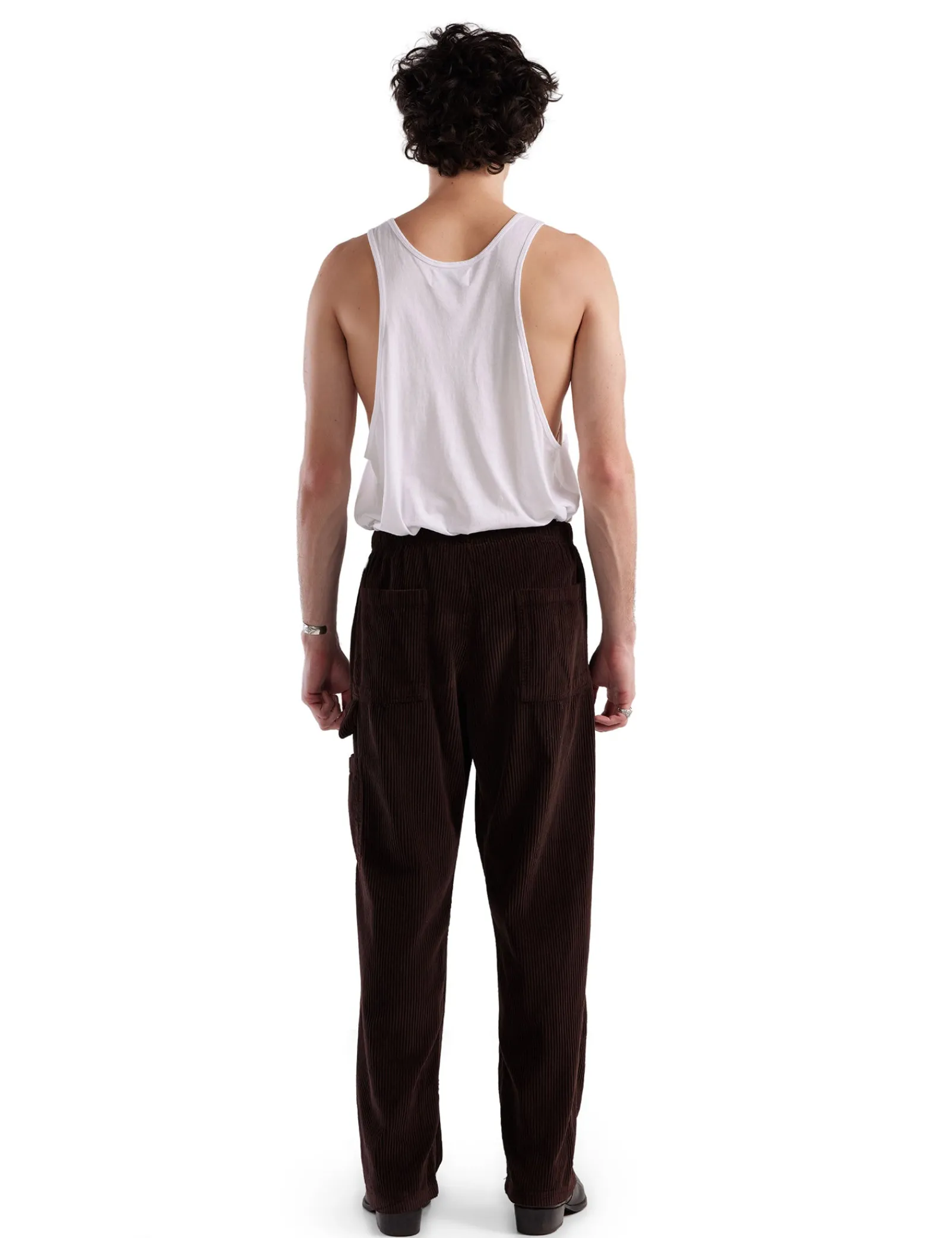 wide_wale_corduroy_utilit_3.webp Outlet LES TIEN Wide Wale Corduroy Utility Puddle Pant Brown Fig Stone