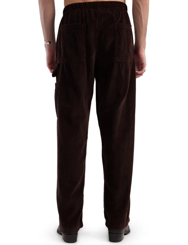 Outlet LES TIEN Wide Wale Corduroy Utility Puddle Pant Brown Fig Stone