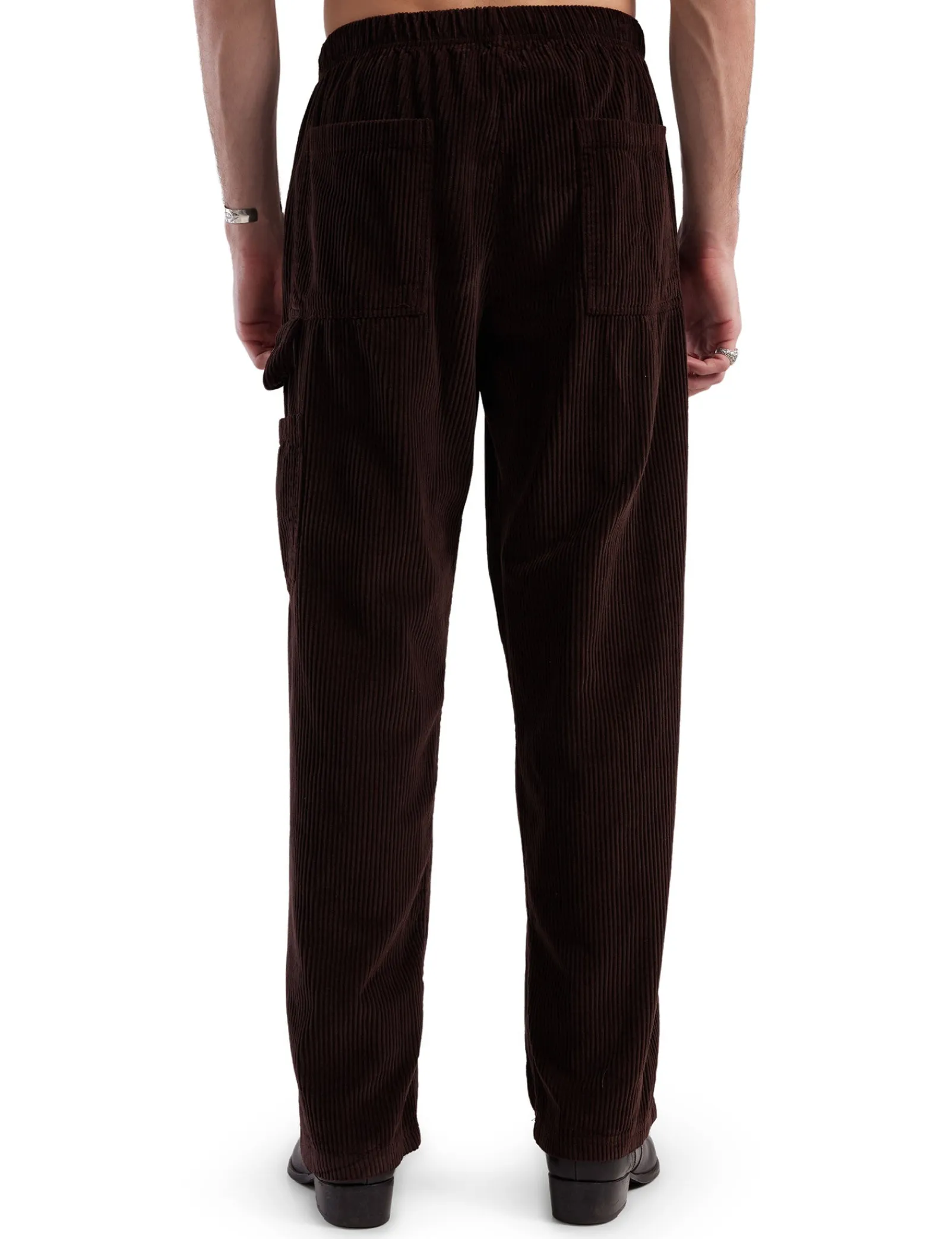 wide_wale_corduroy_utilit_6.webp Outlet LES TIEN Wide Wale Corduroy Utility Puddle Pant Brown Fig Stone