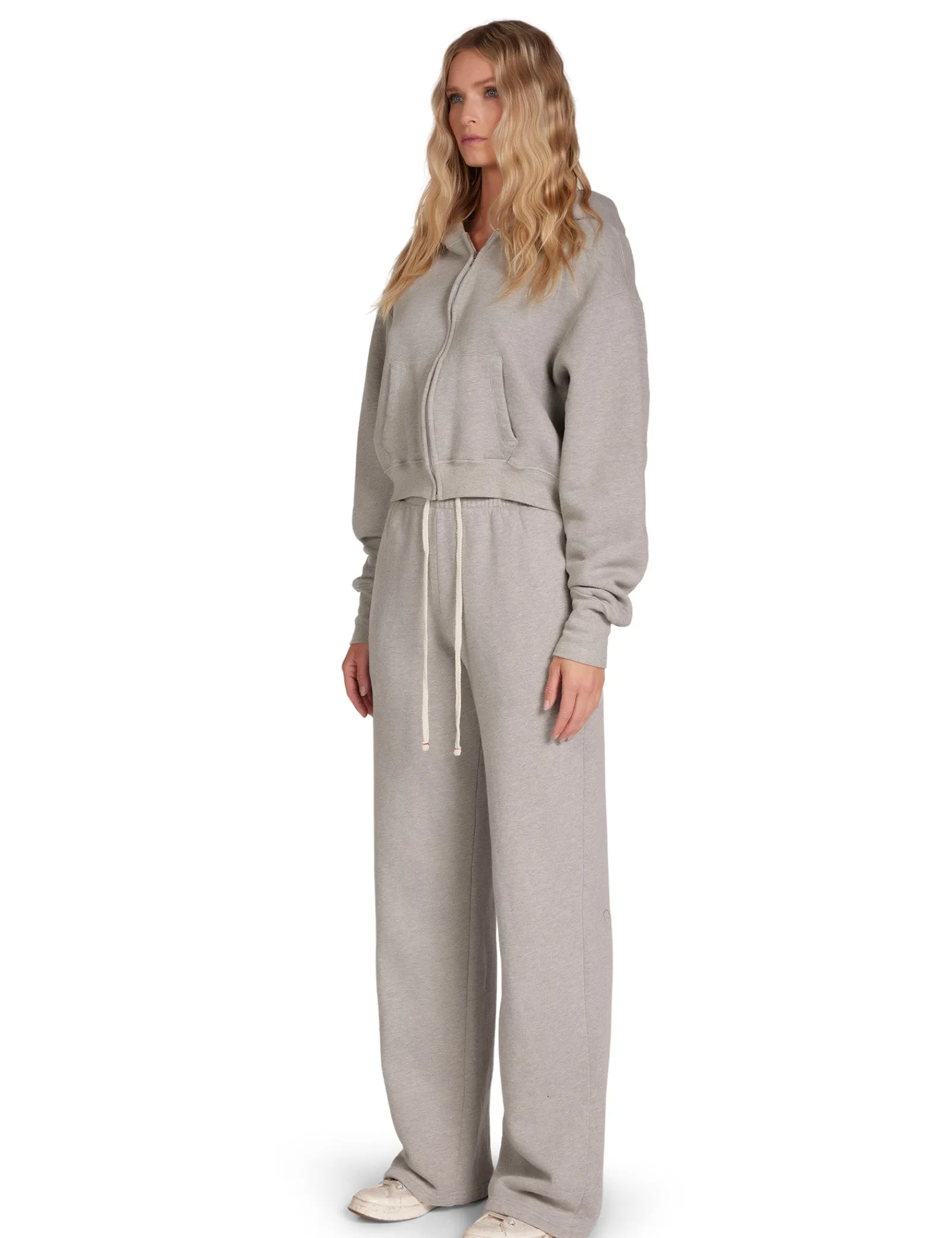 zendaya_crop_zip_hoodie_2-1.webp Sale LES TIEN Zendaya Crop Zip Hoodie Heather Grey