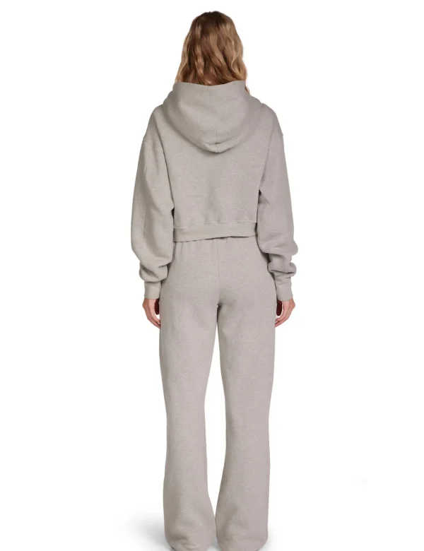 Sale LES TIEN Zendaya Crop Zip Hoodie Heather Grey